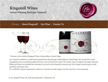 Tablet Screenshot of kingsmillwines.co.nz